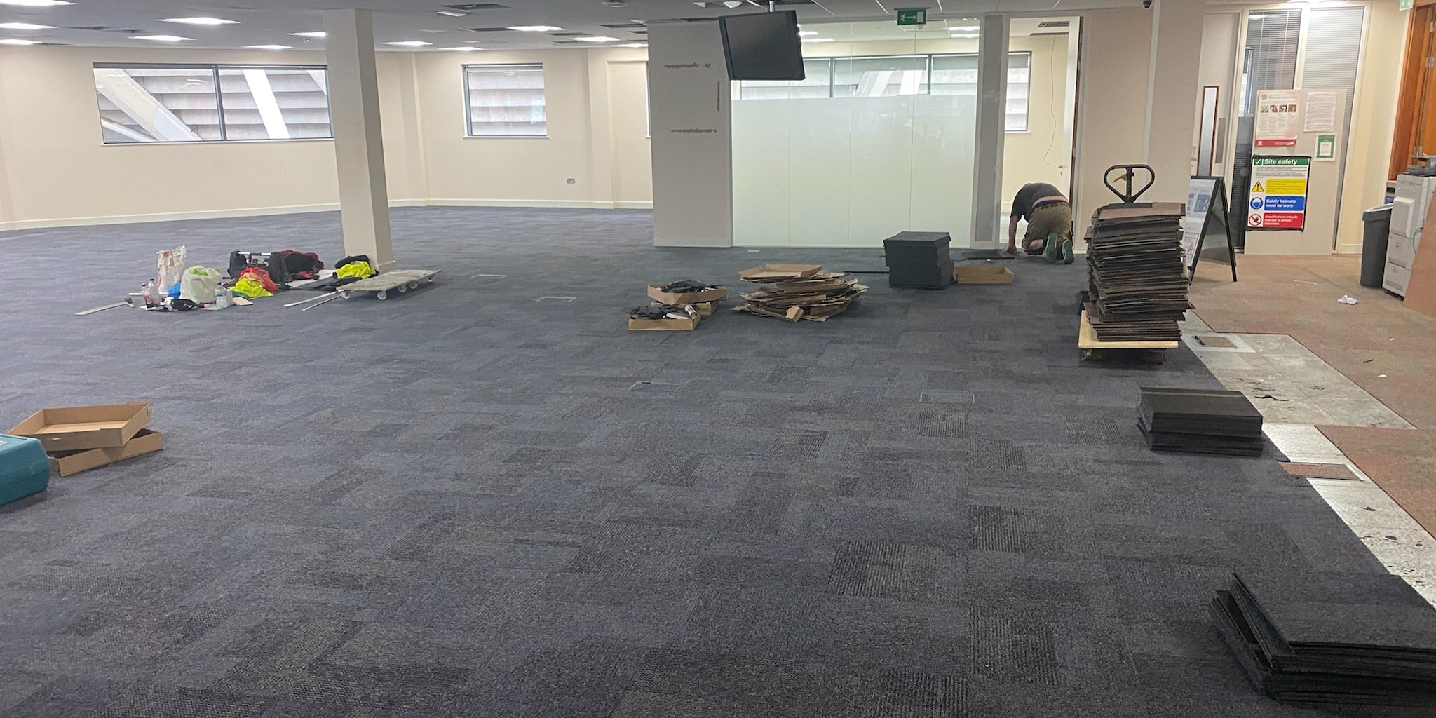 Office Area with Attractive Carpet Tiles