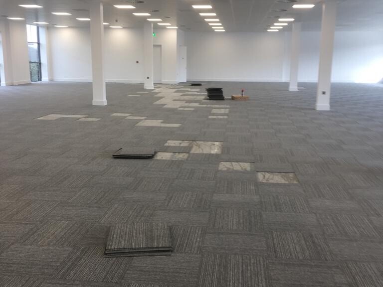 Professional Conference Room Featuring Modern Carpet Tiles